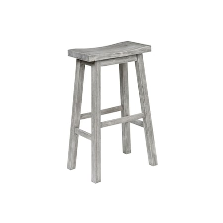 Boraam 29 in. Sonoma Saddle Barstool, Storm Gray Wire-Brush 75229